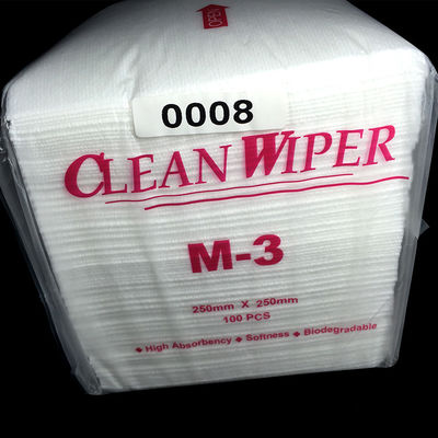 Khăn lau phòng sạch 100% Polyester Khăn lau phòng sạch miễn phí 4 lá xơ vải M-3