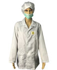 Áo khoác ESD tản nhiệt tĩnh 2.5mm Lưới màu trắng và xanh lam cho phòng sạch EPA