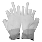 3 ngón tay Half PU Palmfit Găng tay an toàn được phủ trong ngành Sử dụng màu trắng