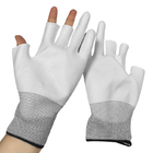 3 ngón tay Half PU Palmfit Găng tay an toàn được phủ trong ngành Sử dụng màu trắng