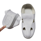 Giày bảo hộ ESD có thể giặt không bị bụi màu trắng với đế chống trượt PVC