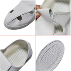 Giày bảo hộ ESD có thể giặt không bị bụi màu trắng với đế chống trượt PVC