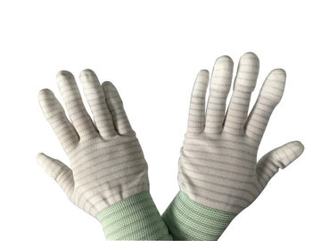 Palm PVC Loại chấm chấm Găng tay chống tĩnh điện PU Tráng phủ Sọc Nylon