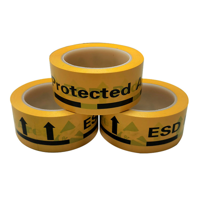 Khu vực được bảo vệ ESD Băng cảnh báo PVC chống tĩnh điện màu vàng Công nghiệp