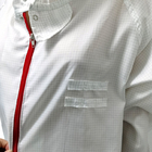 Bộ áo liền quần chống tĩnh điện phòng sạch không bụi với mui xe màu trắng có thể giặt được