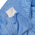 Màu xanh da trời có thể giặt sạch bụi ESD Hàng may mặc chống tĩnh điện cho ngành phòng sạch
