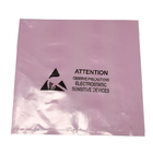 Túi đóng gói PCB ESD chống tĩnh điện được tùy chỉnh mở trên cùng Màu hồng trong suốt
