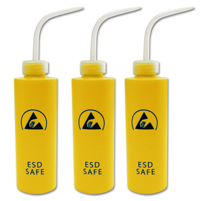 Màu vàng In HDPE Nhựa ESD Chống tĩnh điện Chai pha chế an toàn Sử dụng trong công nghiệp