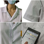 Áo phông lưới 2,5mm Quần áo bảo hộ lao động công nghiệp cho phòng sạch Chống tĩnh điện ESD