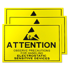 Khu vực kiểm soát tĩnh chú ý Kích thước ký hiệu ESD 20x30cm Hình chữ nhật màu vàng cho EPA