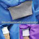 Vòng bít đan áo khoác chống tĩnh điện Royal Blue ESD cho ngành công nghiệp vi điện tử