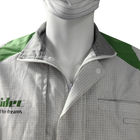 Lint Free Zipper Polyester Cotton TC Fabric Quần áo làm việc ESD Áo áo khoác chống tĩnh cho phòng thí nghiệm