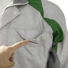 Lint Free Zipper Polyester Cotton TC Fabric Quần áo làm việc ESD Áo áo khoác chống tĩnh cho phòng thí nghiệm