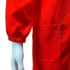 Phòng vệ sinh Đỏ 5mm lưới ESD áo khoác an toàn chống tĩnh với 98% polyester 2% sợi cacbon