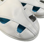 Giày làm việc chống tĩnh mạch ESD màu trắng 4 lỗ PVC Sole + PU Upper Industrial Slipper