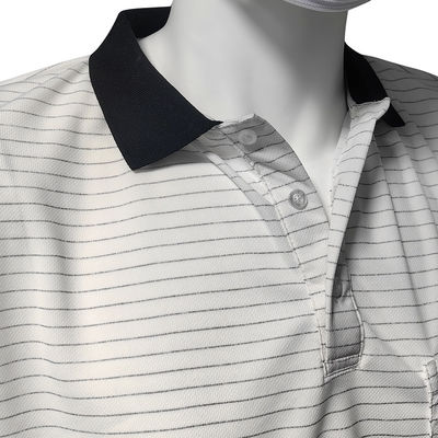 Áo thun ESD 7MM Áo thun polyester thắt lụa dẫn điện Áo thun Polo chống tĩnh