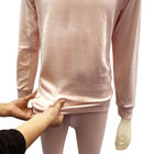 Màu hồng ESD hấp thụ mồ hôi Cotton Lycra ESD Áo lót chống tĩnh cho phòng sạch