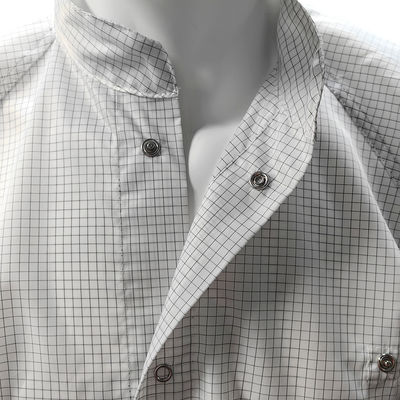 98% Polyester + 2% Carbon Fiber 5mm Grid ESD Áo bảo vệ chống tĩnh điện