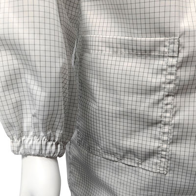 98% Polyester + 2% Carbon Fiber 5mm Grid ESD Áo bảo vệ chống tĩnh điện