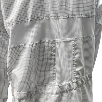 98% Polyester + 2% Carbon Fiber 5mm Grid ESD Áo bảo vệ chống tĩnh điện