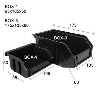 Electronic ESD SMT Rack Black PCB Packaging Storage Plastic Circulation Antistatic Bin