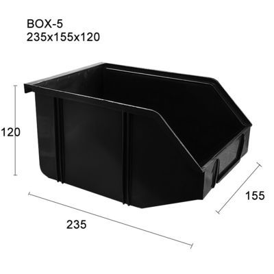 235*155*120mm PP Nhựa Nhiều thiết kế bền Không có nhựa ESD Hộp vận chuyển chống tĩnh