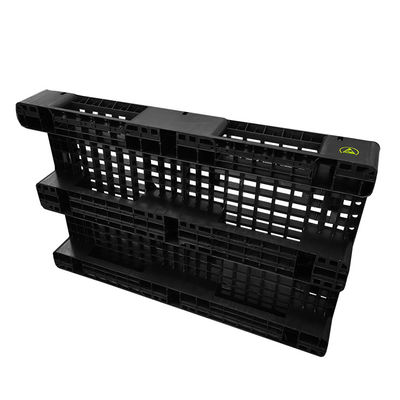 1200*800*140mm ESD xếp chồng Đen nhựa Electronic Pallet cho công nghiệp