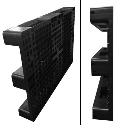 1200*800*140mm ESD xếp chồng Đen nhựa Electronic Pallet cho công nghiệp