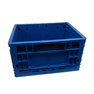 Blue ESD hộp lưu trữ gấp nhựa gắn nắp nắp vòng quay hộp