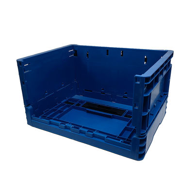 Blue ESD hộp lưu trữ gấp nhựa gắn nắp nắp vòng quay hộp