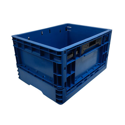 Blue ESD hộp lưu trữ gấp nhựa gắn nắp nắp vòng quay hộp