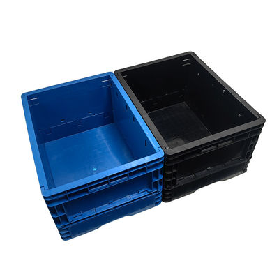 Blue ESD hộp lưu trữ gấp nhựa gắn nắp nắp vòng quay hộp