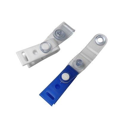 Nhóm đặc biệt màu xanh trắng thẻ nhận dạng người giữ clip nhựa treo clip