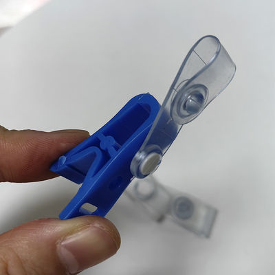 Nhóm đặc biệt màu xanh trắng thẻ nhận dạng người giữ clip nhựa treo clip