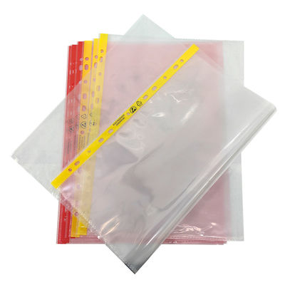 11 lỗ túi hồ sơ phòng sạch màu hồng hoặc vàng A4 A3 Không bụi ESD túi tài liệu chống tĩnh