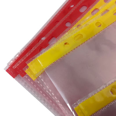 11 lỗ túi hồ sơ phòng sạch màu hồng hoặc vàng A4 A3 Không bụi ESD túi tài liệu chống tĩnh