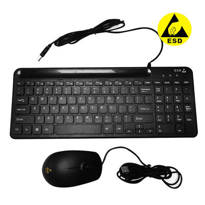 Cleanroom sử dụng ESD Đen ESD Antistic Wired Keyboard Mouse Set cho phòng thí nghiệm