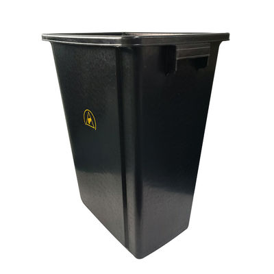 Thùng rác ESD tái chế nhựa đen thùng rác chống tĩnh cho phòng sạch