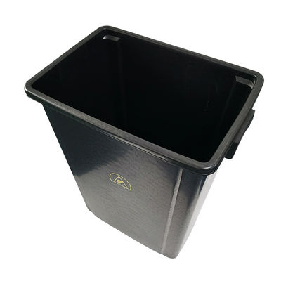 Thùng rác ESD tái chế nhựa đen thùng rác chống tĩnh cho phòng sạch