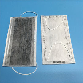Vật liệu tiêu hao trong phòng sạch miễn phí bằng cao su Mặt nạ carbon không dệt 4 PLY Earloop