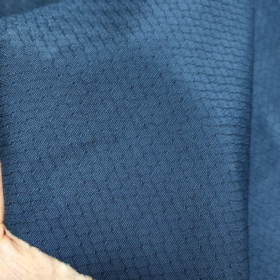 Vải chống tĩnh 6mm Diamond Navy Blue đan cho áo khoác ESD và áo polo