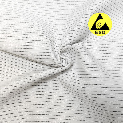 5mm Dải 65%Polyester 34%Vicose 1% Carbon Fiber Anti-Static Fabric Phòng sạch ESD Fabric Anti-Static Fabric