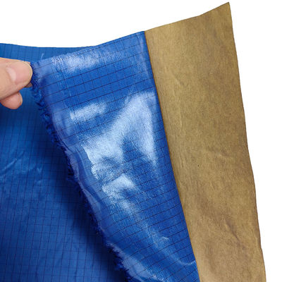 100D Adhesive ESD Anti-Static Striped Silk Fabric Self Adhesive Polyester Mesh Anti-Static Fabric