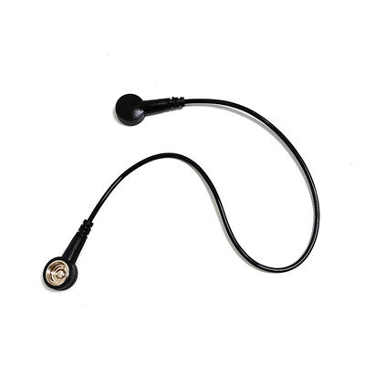 Đen 30cm ESD Grounding Cable Wire với cả hai đầu nút cho phòng sạch Anti-static Mat / ESD Wrist Strap