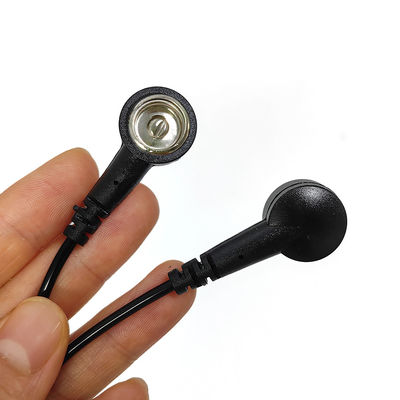 Đen 30cm ESD Grounding Cable Wire với cả hai đầu nút cho phòng sạch Anti-static Mat / ESD Wrist Strap