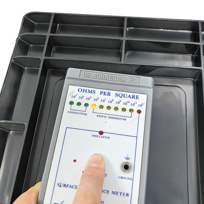 600*400*230mm Đen ESD hộp nhựa chống tĩnh hộp linh kiện điện tử hộp chống tĩnh hộp cho ngành công nghiệp điện tử