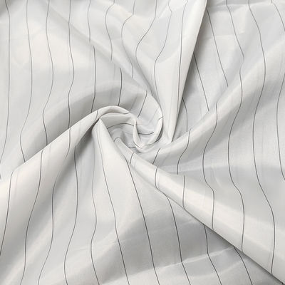 Phòng thí nghiệm Lint miễn phí chống tĩnh 17MM sọc 99% polyester + 1% sợi dẫn điện ESD vải chống tĩnh
