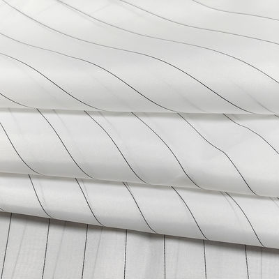 Phòng thí nghiệm Lint miễn phí chống tĩnh 17MM sọc 99% polyester + 1% sợi dẫn điện ESD vải chống tĩnh