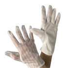 Găng tay chống tĩnh điện không trơn trượt M / L với mặt sau có sọc Polyester 10mm