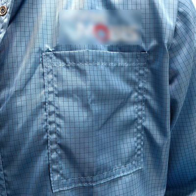 Phòng sạch áo khoác chống tĩnh điện ESD với một Lapel Zipper White Mesh Lưng áo khoác phòng thí nghiệm chống tĩnh